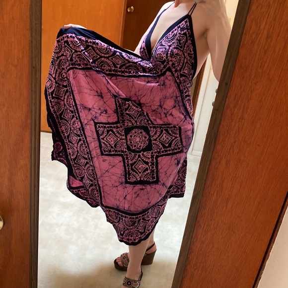 🦋[ Boutique ] Backless Tapestry Dress - Picture 8 of 12